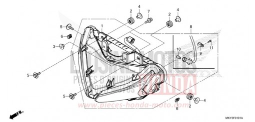 SCHEINWERFER (CBR650RA) CBR650RAM de 2021
